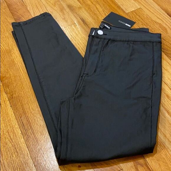 Fashion nova pleather jeans size 11 NWT - Picture 1 of 4